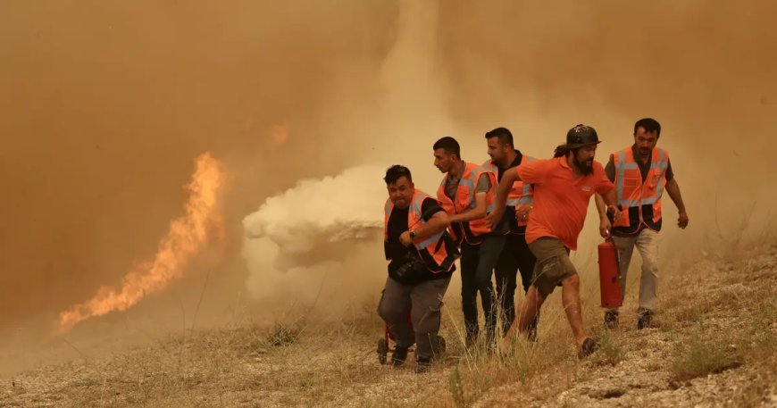 Görüntüler Muğla'dan: Ekipler yangını söndürmek için seferber oldu
