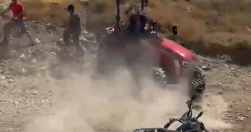Hayvan otlatma kavgası. Tartıştığı kişilerin üzerine traktör sürdü